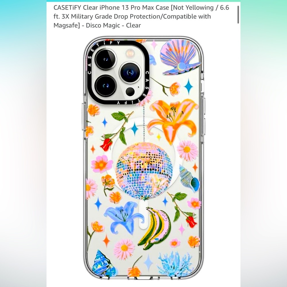 CASETiFY - iPhone 13 Pro Max Compatible with Magsafe - Disco Magic - Clear Frost